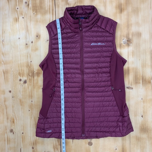 Eddie Bauer Microtherm 2.0 Down Vest in Dark Berry Sz S - Picture 9 of 9